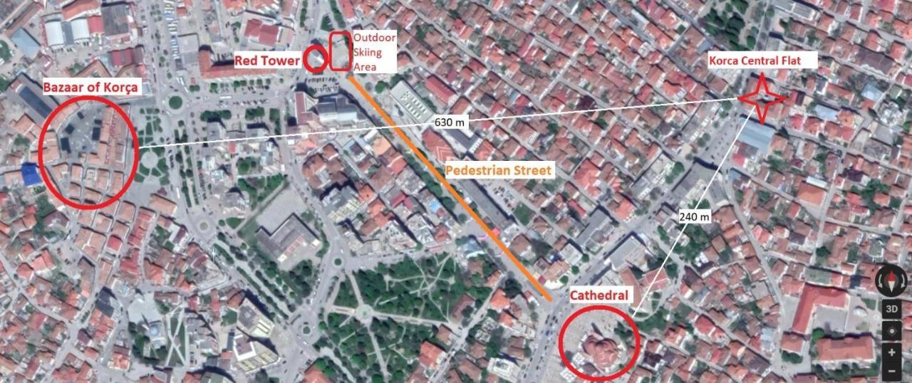 Korca Central Flat Bagian luar foto